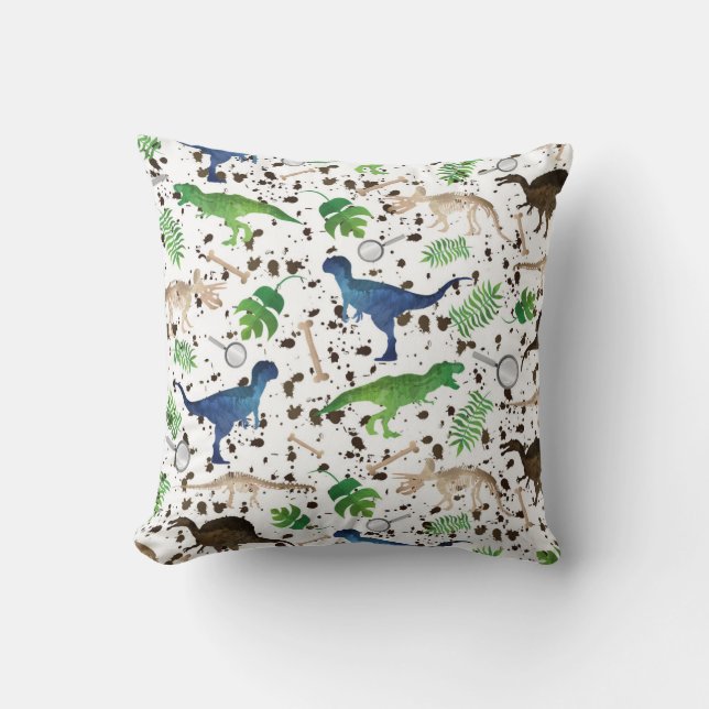 Coussin Chasse au dinosaure ! Dinosaures dans la savane Ga (Recto)