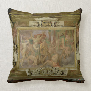 Coussin Chasse de l'ignorance, détail de plan décoratif