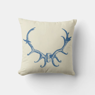 Coussin Chasse élégant Rustic Deer Antler Retro Art Stag