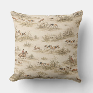 Coussin Chasse Traditionnelle au Foxhound