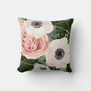 Coussin Chasseur de Rose de Jardin géométrique de 16 po x