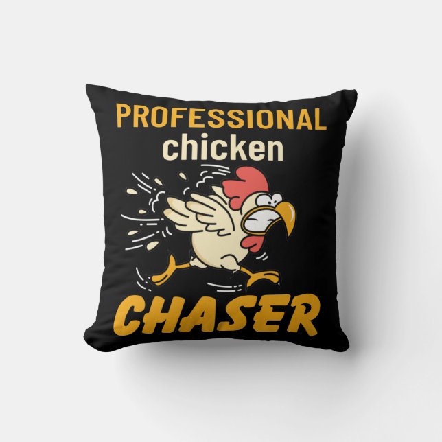 Coussin Chasseur professionnel de poulet (Recto)