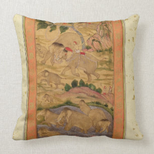 Coussin Chasseurs capturant des éléphants, du grand Cliv