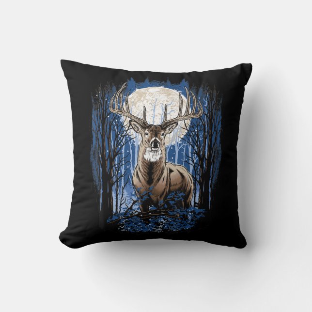 Coussin Chasseurs Deer Chasse Big Whitetail Buck (Recto)