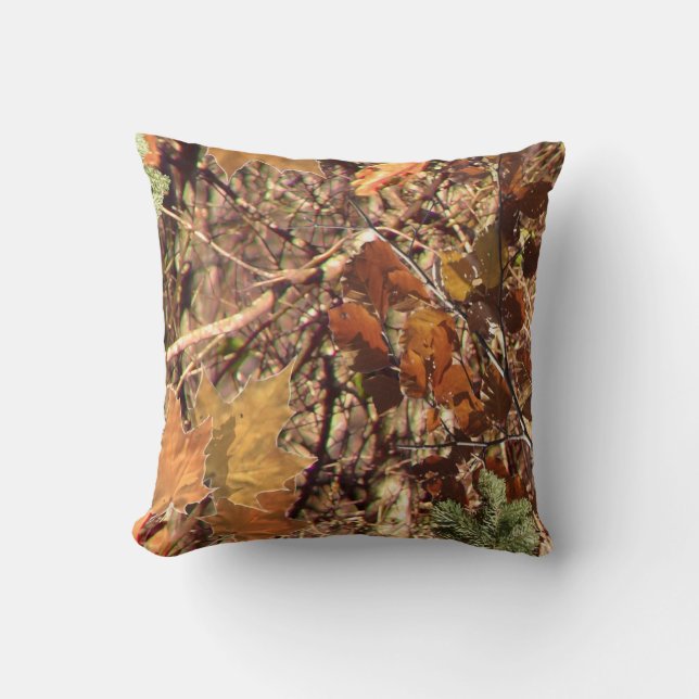 Coussin Chasseur's Fall Nature Camouflage Décor de peintur (Recto)