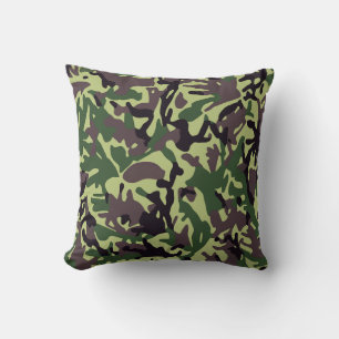 Coussin Chasseurs Motif Camo Vert