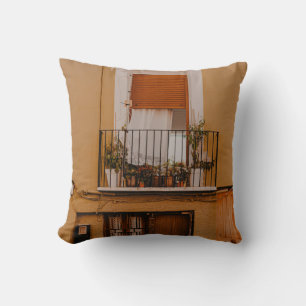 Coussin CHÂSSIS Brown EN BOIS AVEC PLANTES VERTS
