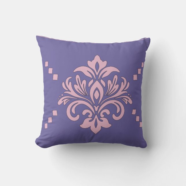 Coussin Châssis de fleurs Damask (Recto)