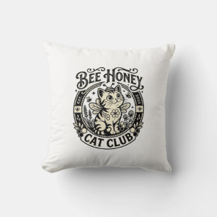 Coussin Chat abeille miel drôle Graphique - Club Chat abei