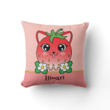 Chat Adorable Kawaii Fraise