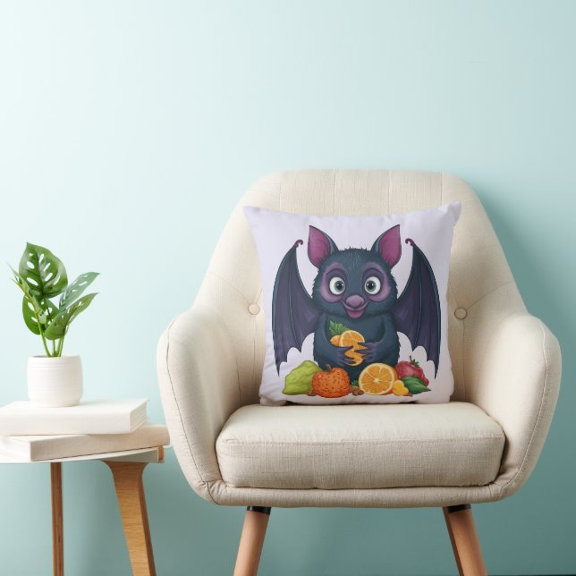 Coussin Chat aux fruits (Chaise)