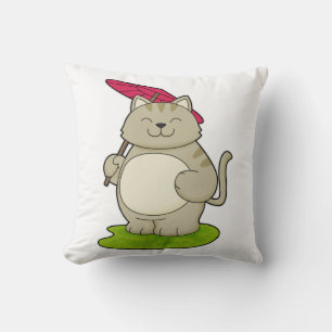 Coussin Chat avec parapluie