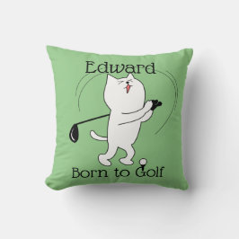 Coussin Chat Born au Golf