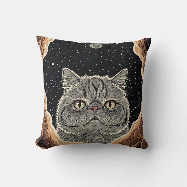 Coussin Chat Cosmique (Recto)