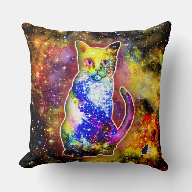 Coussin Chat Cosmique Beta (Recto)