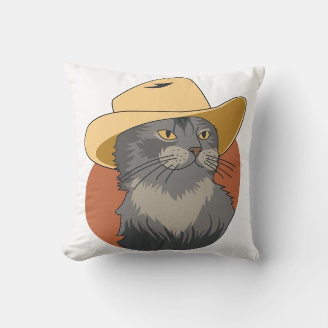 Coussin Chat Cowboy (Recto)