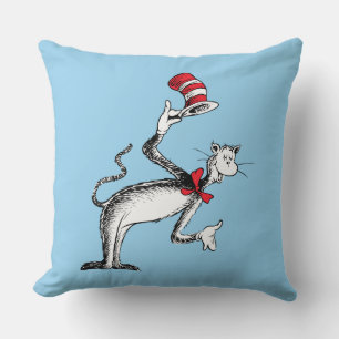 Coussin Chat dans le Casquette prend une chèvre