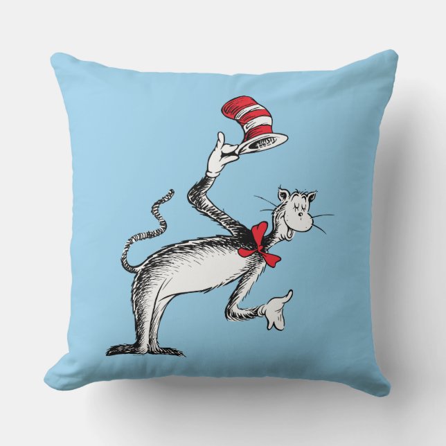 Coussin Chat dans le Casquette prend une chèvre (Recto)