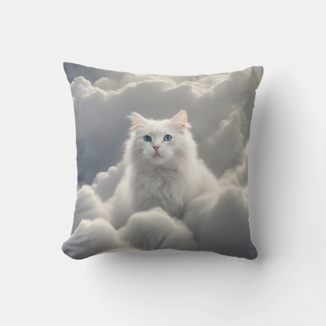 Coussin Chat dans les nuages (Recto)