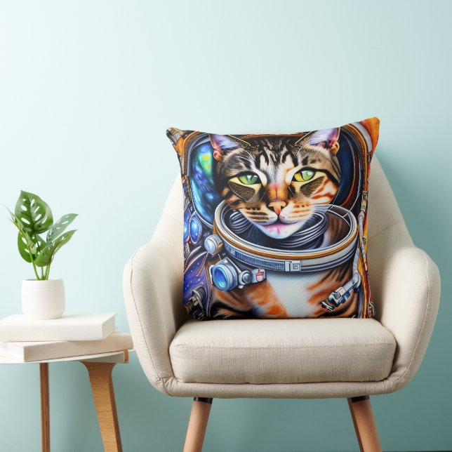 Coussin Chat d'astronaute de Galaxie (Chaise)