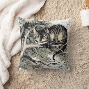 Coussin Chat de Cheshire Alice au Pays des Merveilles Clas