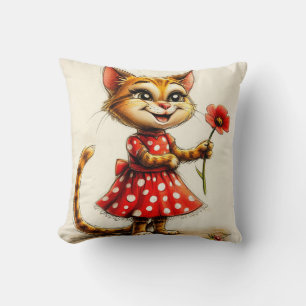 Coussin Chat de dessin animé mignon