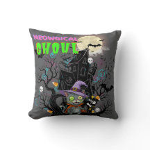 Chat d'Halloween "Meowgical Ghoul" sorcière Kitten