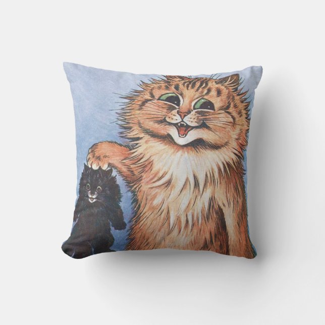 Coussin Chat et chatons, Louis Wain (Recto)