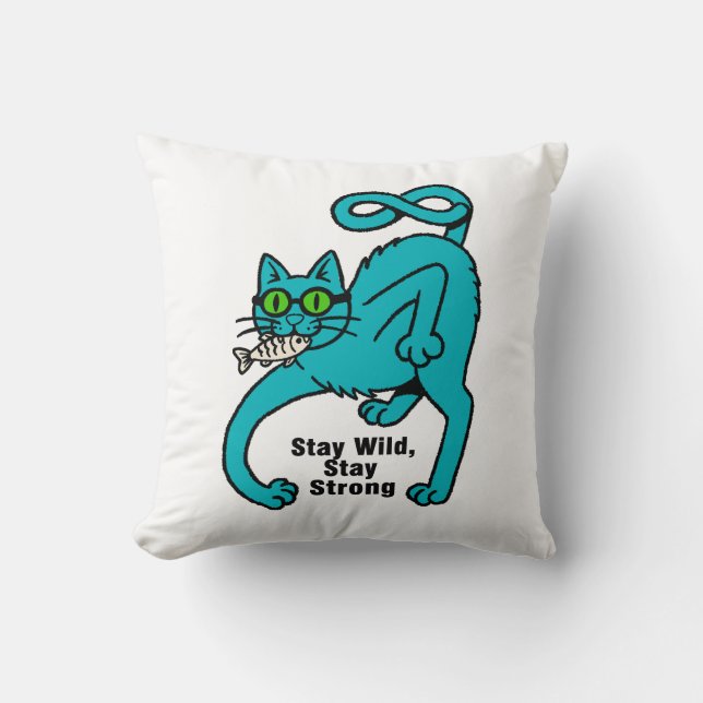 Coussin Chat Expressif Excentrique (Recto)