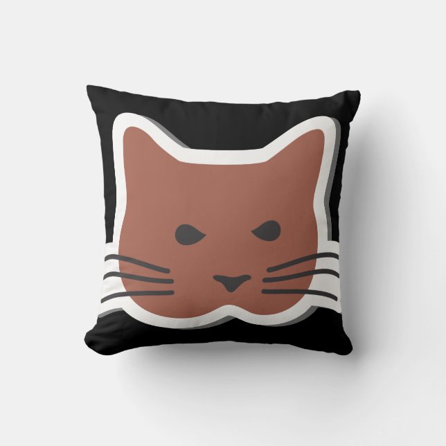Coussin Chat fâché (Recto)