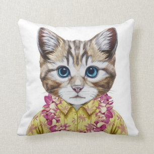 Coussin Chat hawaïen de Kitty