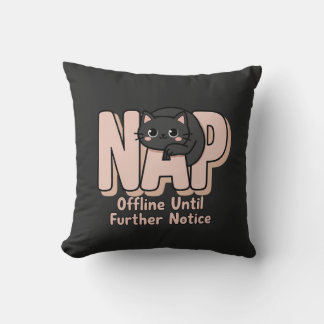 Coussin Chat hors ligne jusqu'à nouvel ordre 