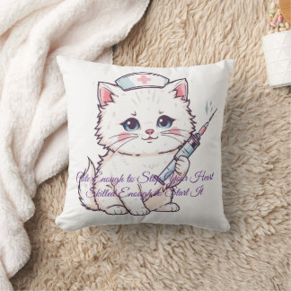 Coussin Chat infirmière personnalisé