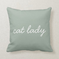 Chat Lady Simple Moderne Script Lettrant Sage Vert