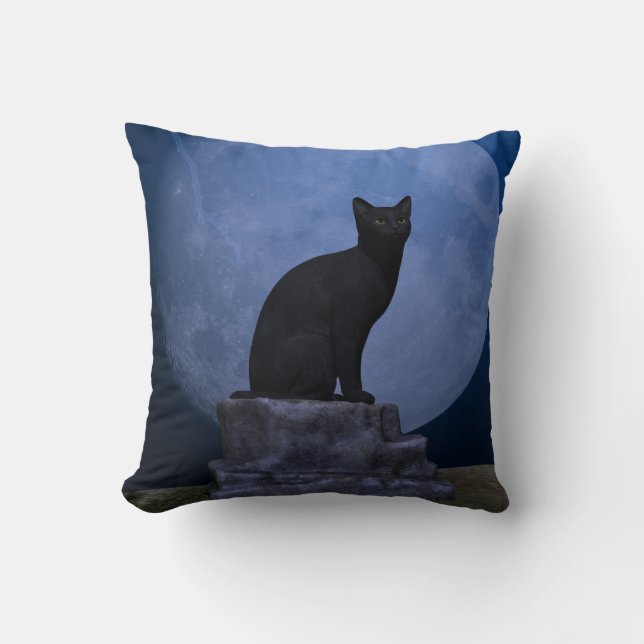 Coussin Chat Lune (Recto)