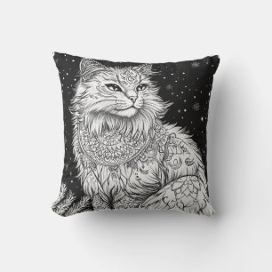 Coussin Chat Mandala