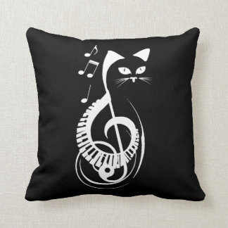 Coussin Chat Nature Animal Musique Piano Fan