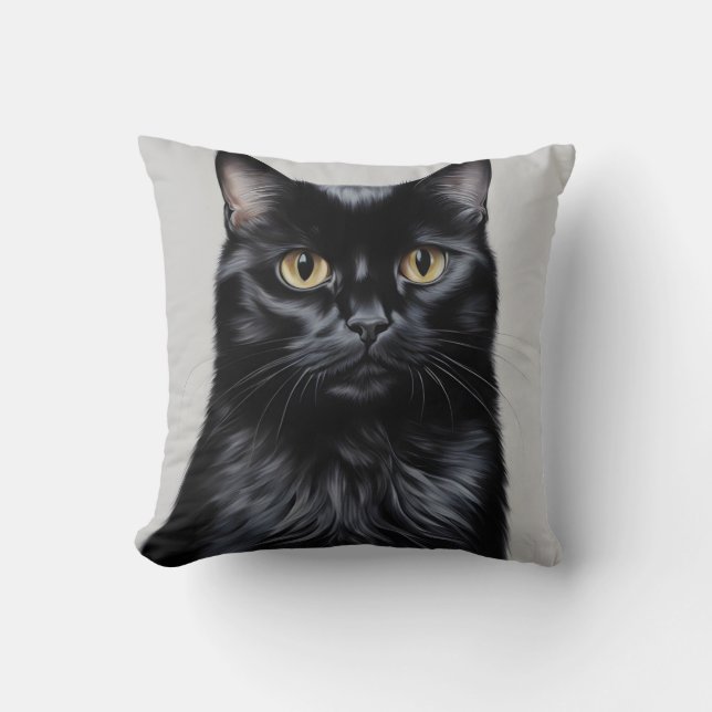 Coussin Chat noir (Recto)