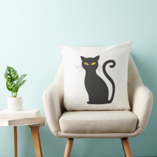 Coussin Chat noir mou