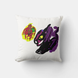 Coussin Chat noir oui Automne