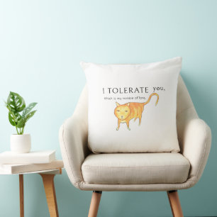 Coussin Chat Orange Apathique Tolérant
