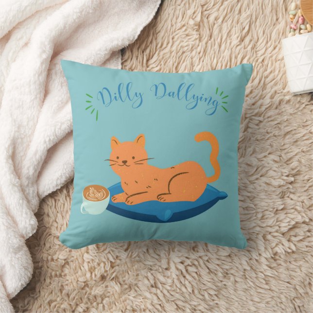Coussin Chat orange Dallly (Couverture)