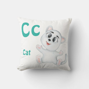Coussin Chat personnaliser ABC : Lettre C - Ajoutez votre
