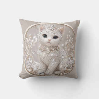 Coussin Chat Princesse Diamant Époustouflant | Luxe de Hau