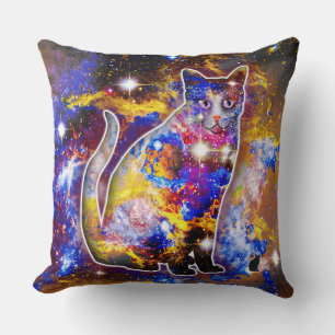Coussin Chat Psi Cosmique