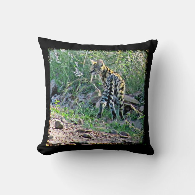 Coussin Chat Serval (Recto)