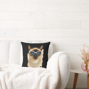 Coussin Chat siamois pour Amoureux de les chats