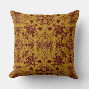 Coussin Châtaignes Brown et d'or antique
