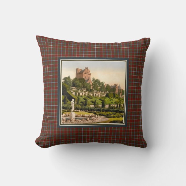 Coussin Château de Drummond vintage Tartan (Recto)