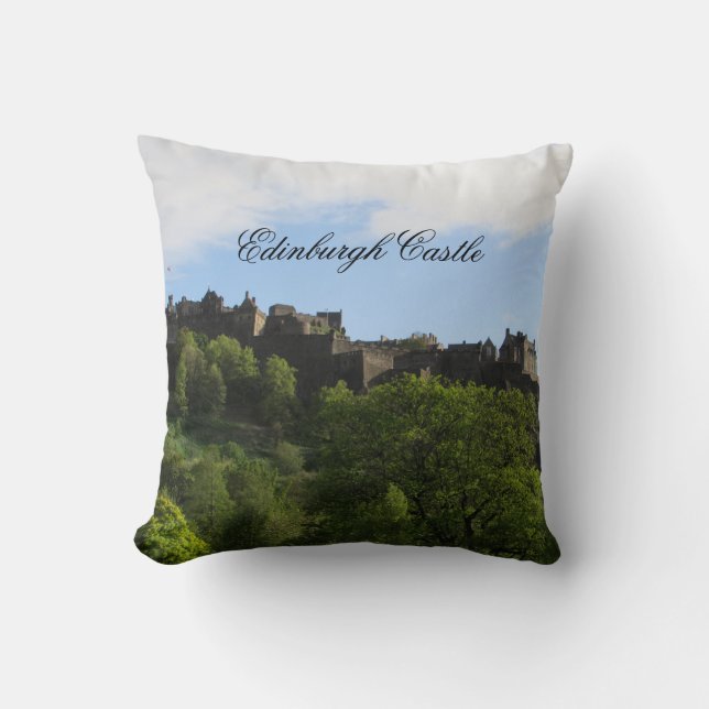 Coussin Château d'Édimbourg Jeter Pillow Scotland Souvenir (Recto)